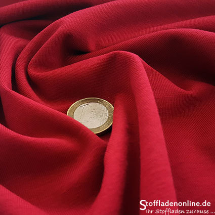 Cotton jersey fabric warm red - Toptex