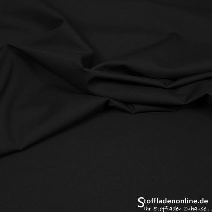Stretch poplin fabric black
