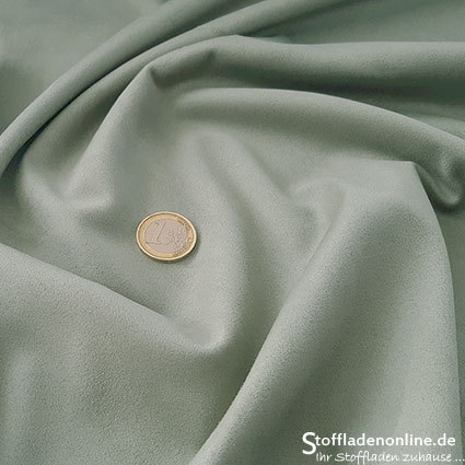 Remnant piece 105cm | Suedine fabric "La Gamuza" Kaki green