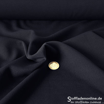 Stretch gabardine blend fabric dark blue