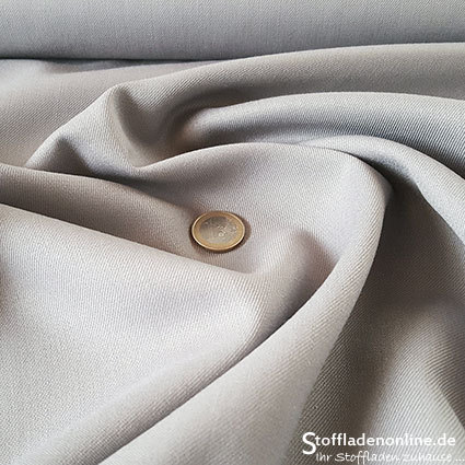 Wool blend gabardine fabric light grey