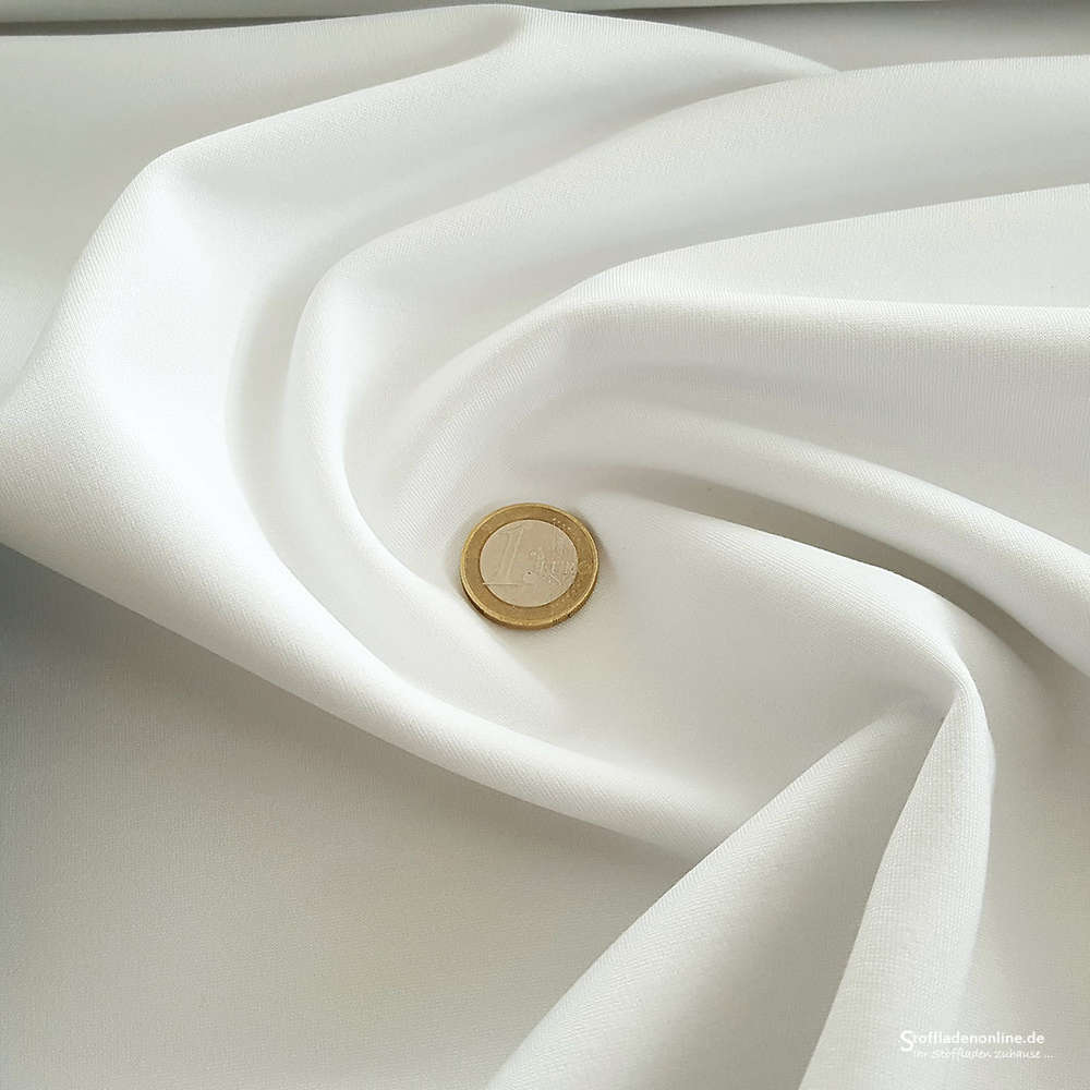 Heavy jersey fabric wool white | Sewing 