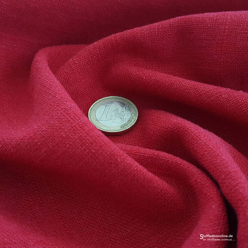 Stretch linen fabric red