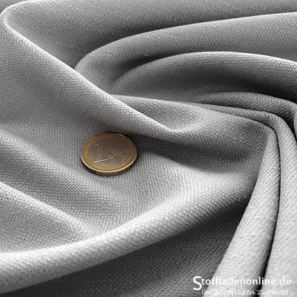 Stretch linen fabric light grey