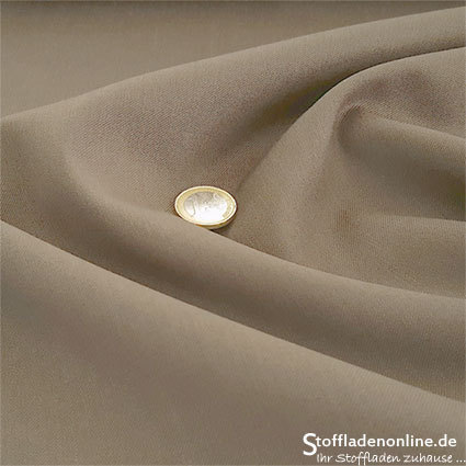 Wool blend gabardine fabric beige