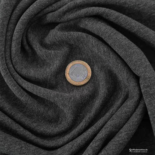 Cotton sweatshirt dark grey melange