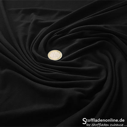 Bamboo jersey fabric black - Toptex