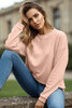 Cotton sweatshirt knit soft old rose