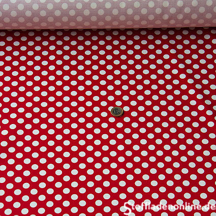 Toptex stretch Baumwollstoff "Sommer Dots" rot