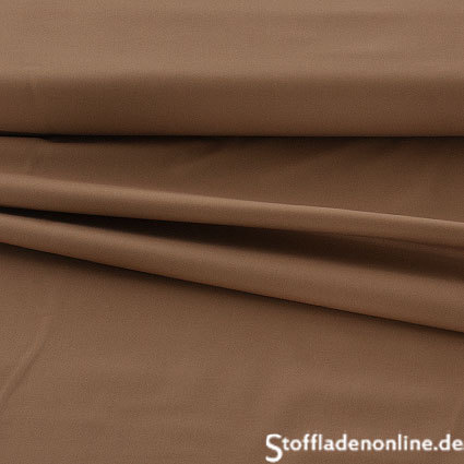 Stretch Köper Baumwollstoff dunkel camel