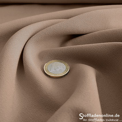Stretch crepe fabric camel - Toptex