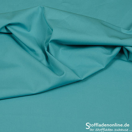 Stretch poplin fabric soft turquoise