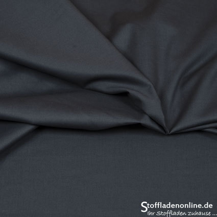 Stretch poplin fabric dark grey