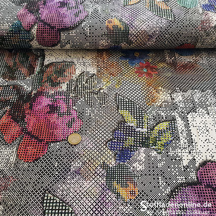 Hilco Viskose Jersey "Pixel Flor"