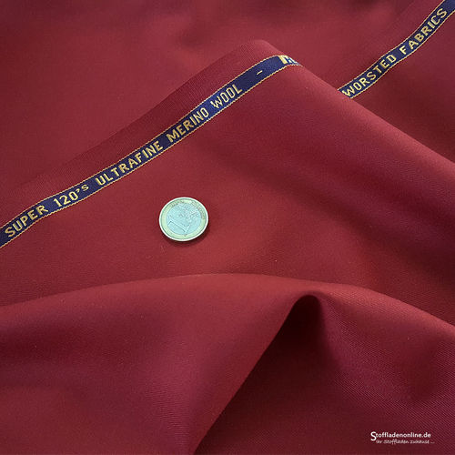 Wool fabric - Merino wool S120 - red