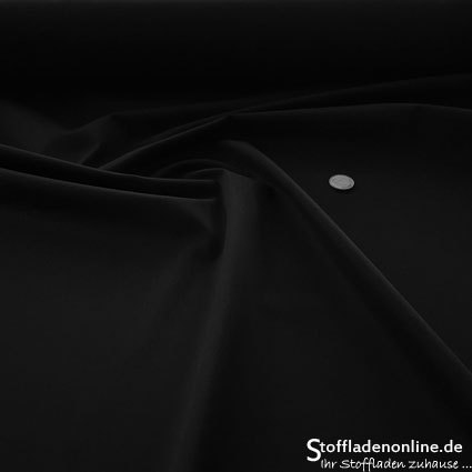 Stretch Baumwollstoff satiniert schwarz - Toptex