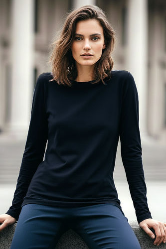 Baumwoll Jersey Dunkelblau - Toptex