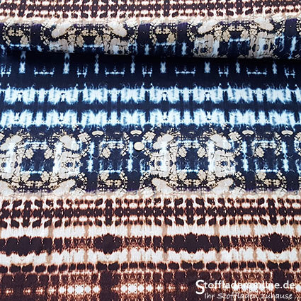 Hilco Viskosejersey “El Batik” blau