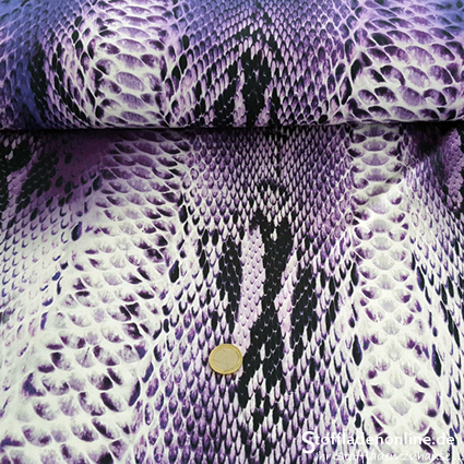 Viscose jersey fabric "Serpiente Violeta"
