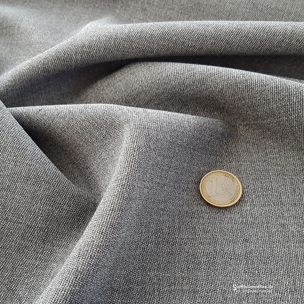 Italian wool crepe fabric grey melange, Crepe fabrics