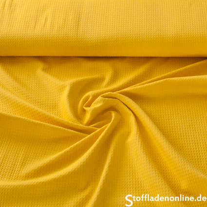 Remnant piece 115cm | Waffle fabric sunflower yellow
