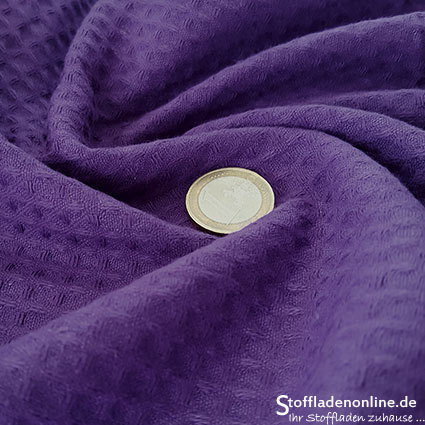 Reststück 65cm | Waffelstoff Violett