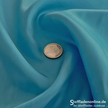 Cupro lining fabric light turquoise blue - Bemberg