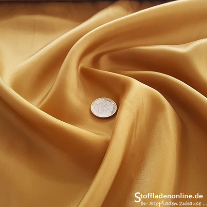 Cupro lining fabric amber gold - Bemberg
