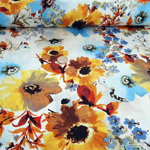 Stretch Baumwollstoff satiniert "Valeria"