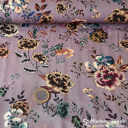 Woven viscose fabric "Posy" lilac - Hilco