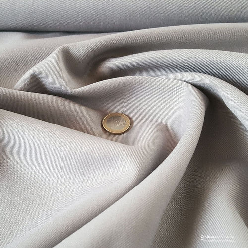 Wool blend gabardine fabric light grey