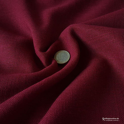 Viskose Leinen Dunkelrot