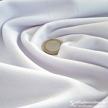 Reststück 57cm | Sweatshirt Baumwoll Jersey Weiss