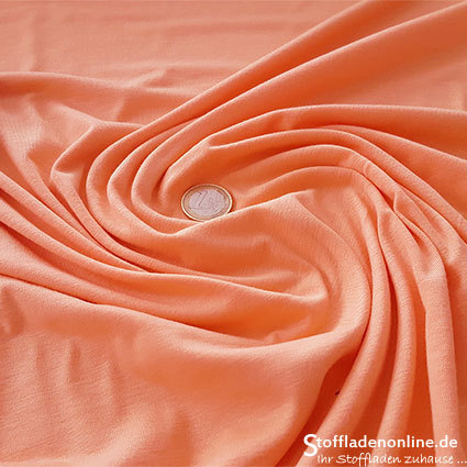 Remnant piece 100cm | Bamboo jersey fabric soft orange - Toptex