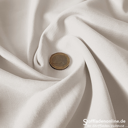 Remnant piece 108cm | Cotton jersey fabric ecru - Toptex