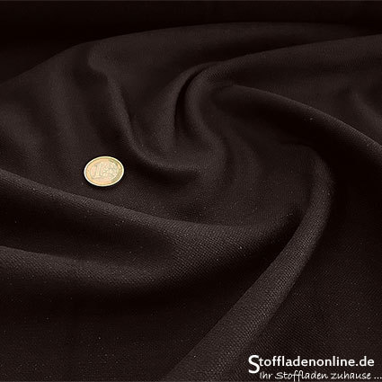 Remnant piece 114cm | Stretch linen fabric dark brown