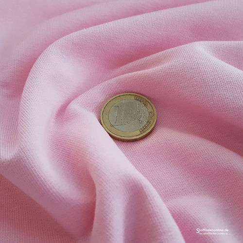 Remnant piece 76cm | Cotton sweatshirt knit light rose