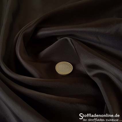 Cupro lining fabric dark brown - Bemberg