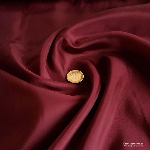 Cupro lining fabric burgundy red - Bemberg