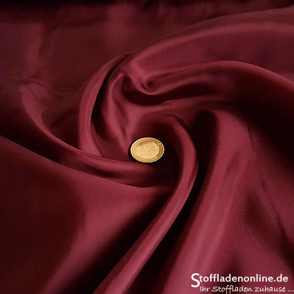 Cupro lining fabric burgundy red - Bemberg