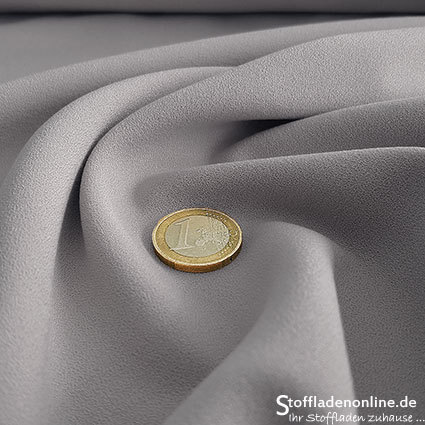 Remnant piece 91cm | Stretch crepe fabric light grey - Toptex
