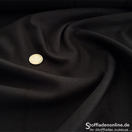 Remnant piece 50cm | Stretch linen fabric black
