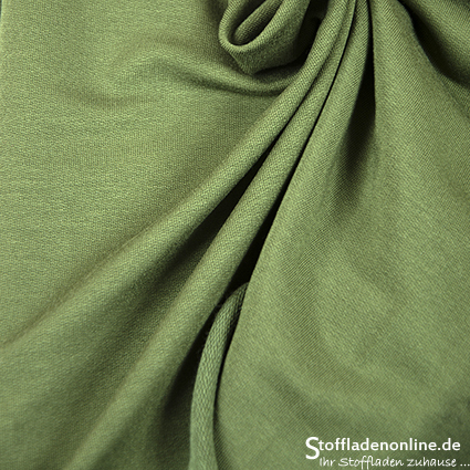 Modal sweat jersey fabric moss green - Hilco
