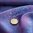 Reststück 155cm | Taft Jacquard Futterstoff | Paisley | Violett - Blau