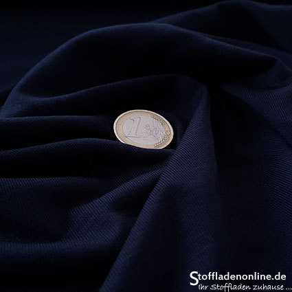Remnant piece 90cm | Bamboo jersey fabric dark blue - Toptex