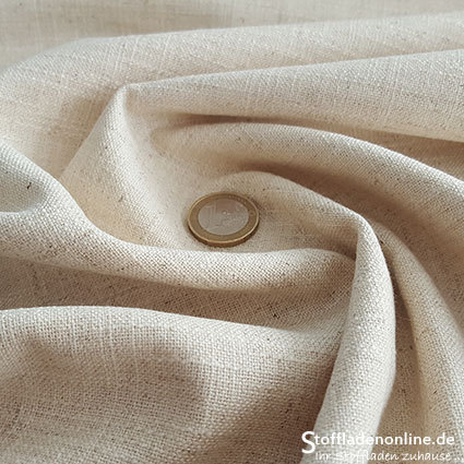 Remnant piece 116cm | Stretch linen fabric natural