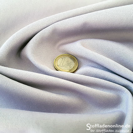Remnant piece 100cm | Fine woven stretch cotton twill Light grey