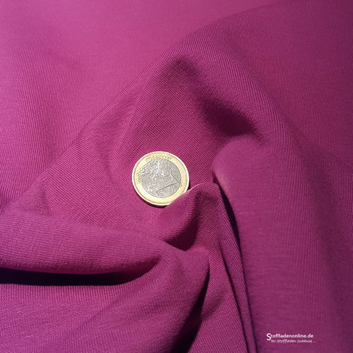 Reststück 85cm | Sweatshirt Baumwoll Jersey Magenta