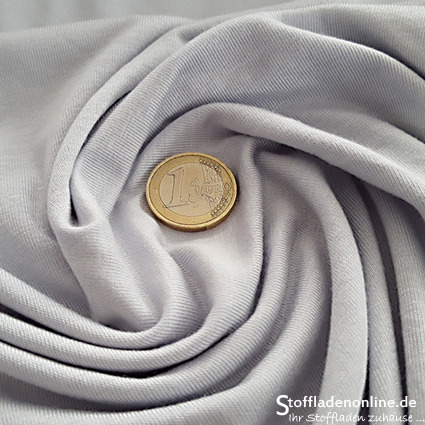 Remnant piece 145cm | Bamboo jersey fabric soft grey blue - Toptex