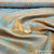 Remnant piece 30cm | Taffeta jacquard lining | paisley cyan - gold